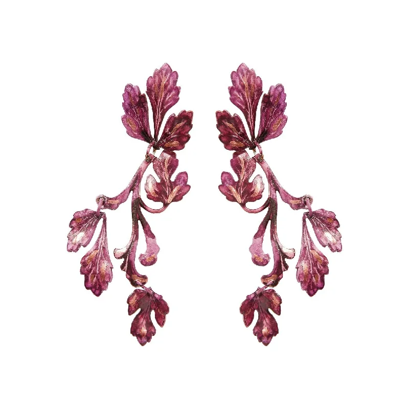 Retro Vintage Earrings-Plum Pietrina Earrings