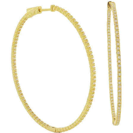 Statement Earrings for Parties-Large Gold Hoop