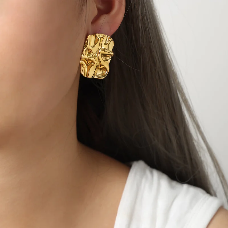 F1161-Gold Earrings/1 Pair