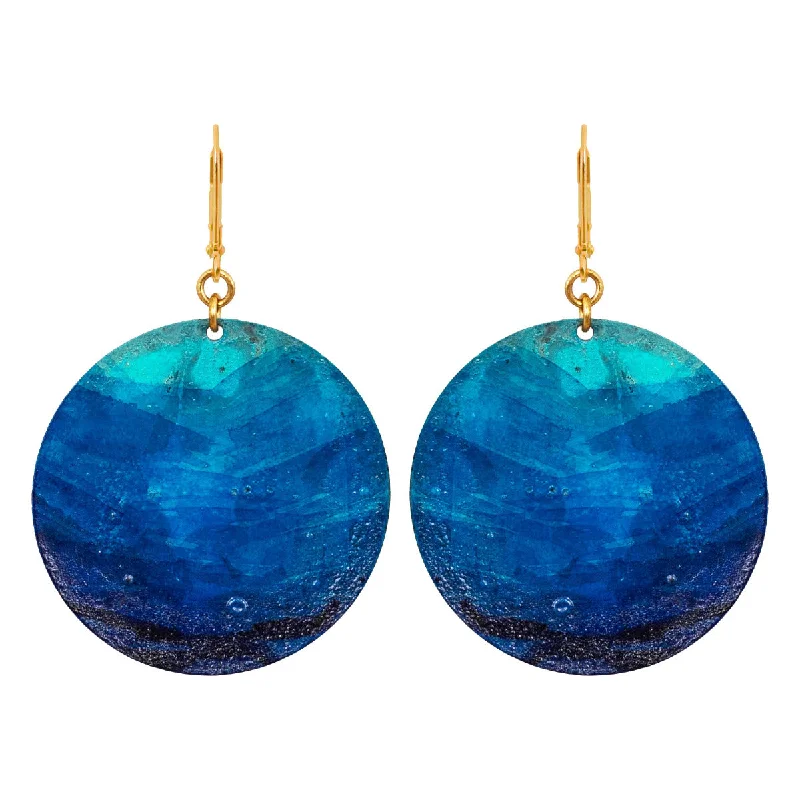 Rose Gold Earrings for Girls-Lazuli Round Earrings