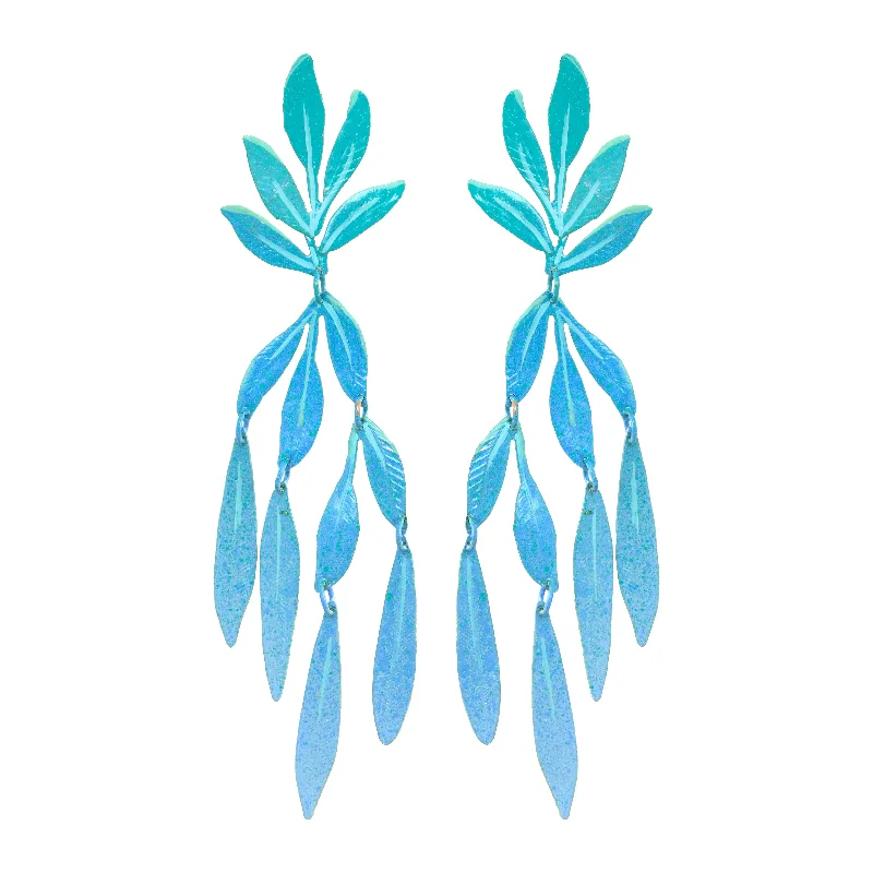 Simple Hoop Earrings for Women-Blue Sea Forest Earrings