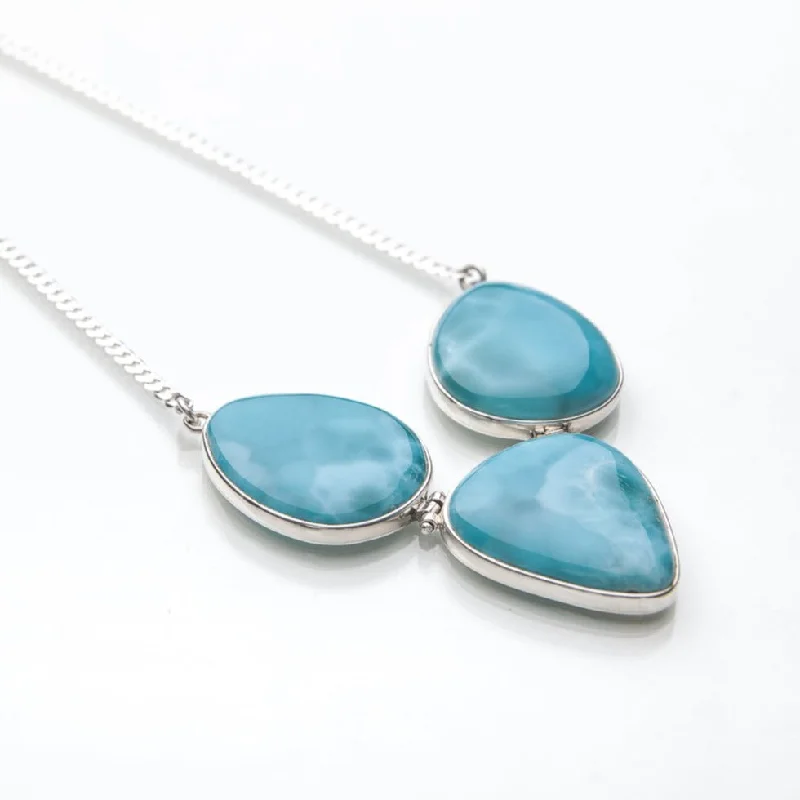 Sparkling Crystal Necklace-Larimar Necklace Mafa