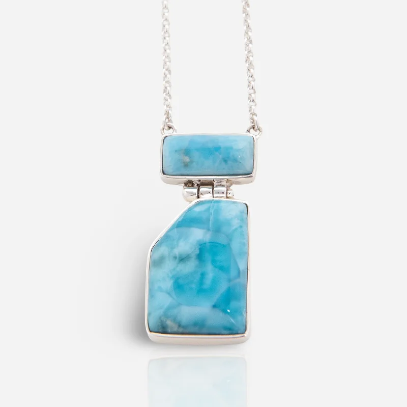 Gold Rope Chain Necklace-Larimar Necklace Judith