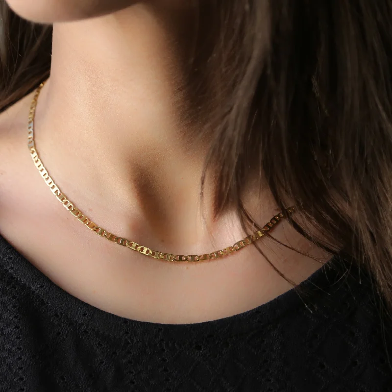 Custom Gold Charm Necklace-CYPRESS | 18K Gold Necklace | Pop Top chain necklace