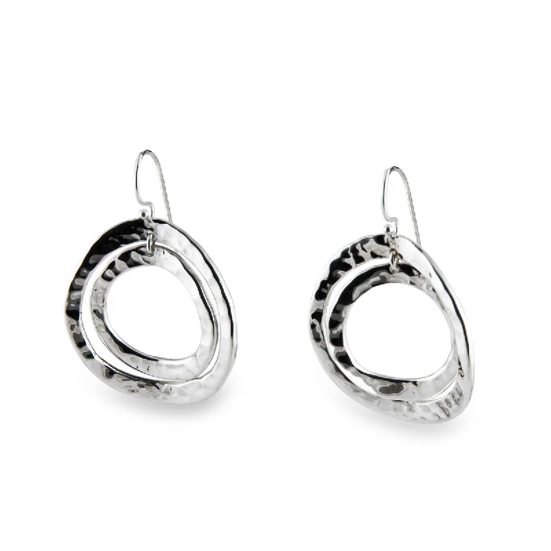 Bold Drop Earrings-Concentric Circle Earrings