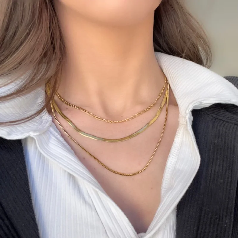 Stylish Gold Necklace-LOLA - 18k Gold Plated Necklace