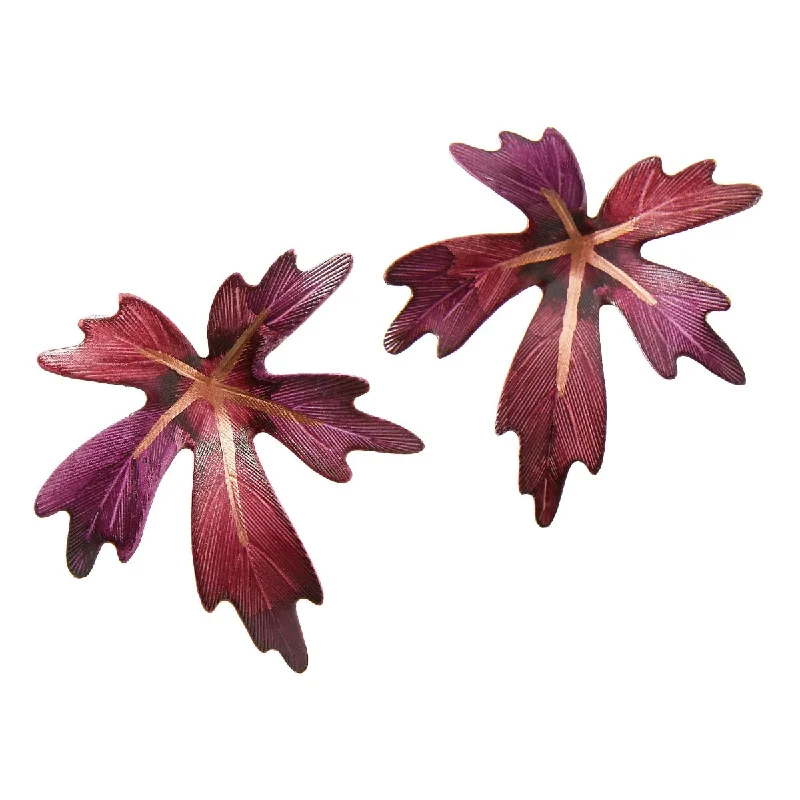 Unique Gemstone Earrings-Plum Maple Earrings