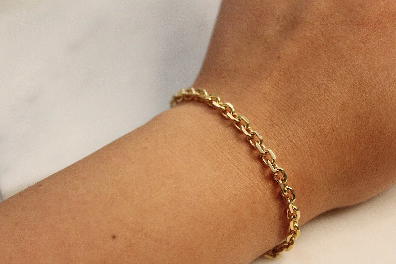 Luxury Gold Bracelet-Gridlock Bracelet