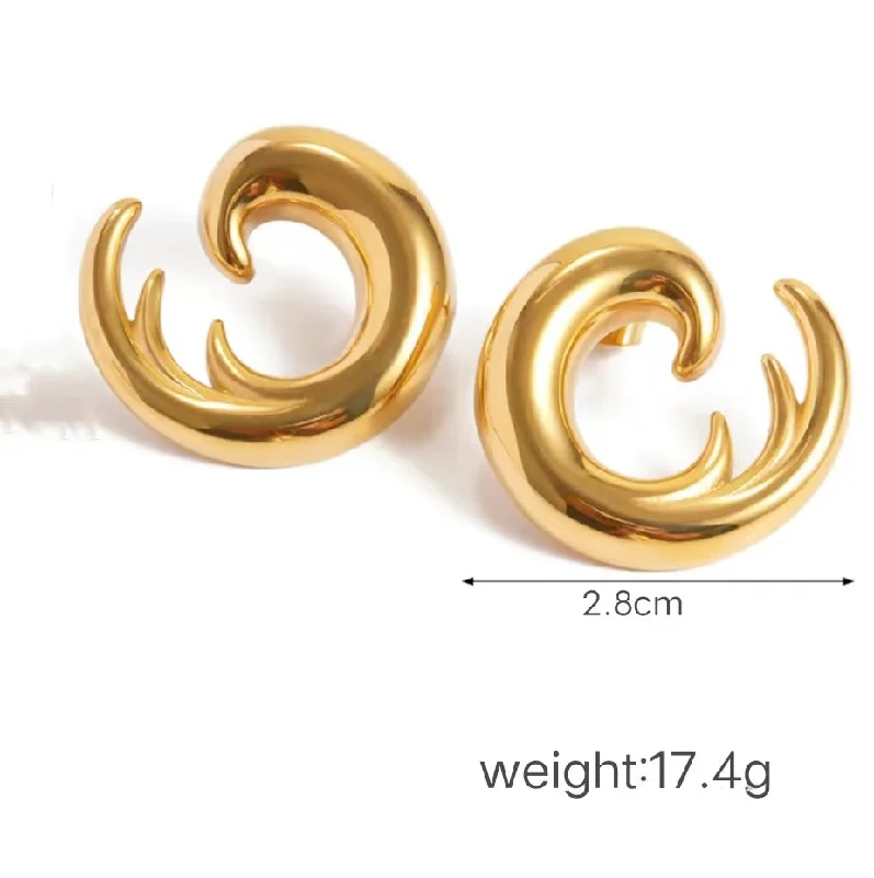 Phoenix Tail Earrings Gold