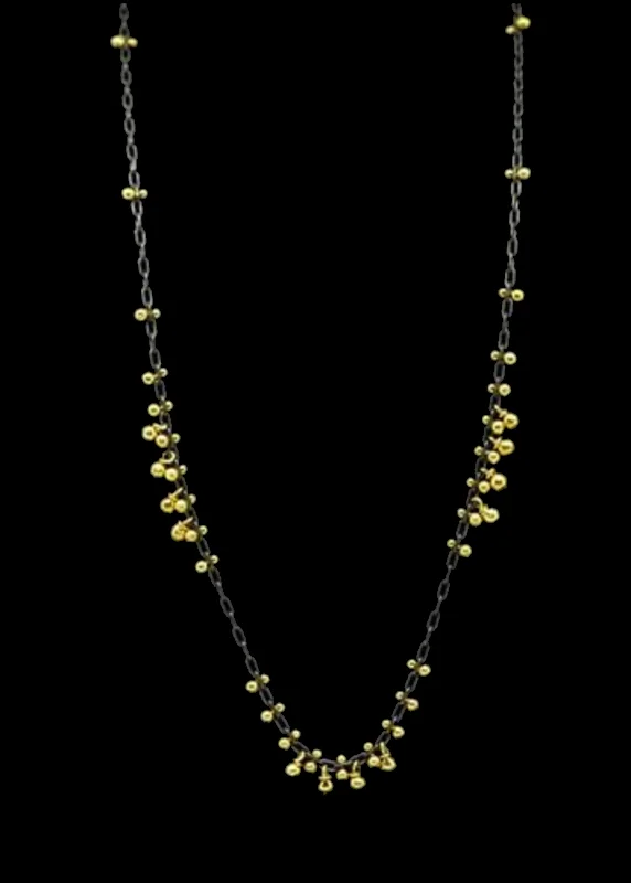 Simple Gold Necklace-Beaded Multi Cluster Necklace