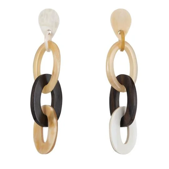 Geometric Earrings for Women-Horn Loops