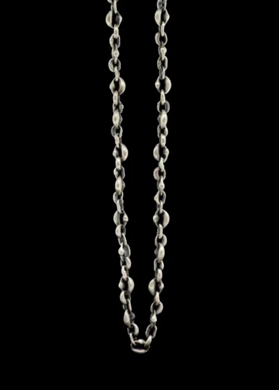 Dainty Diamond Necklace-Oval Link Handmade Chain