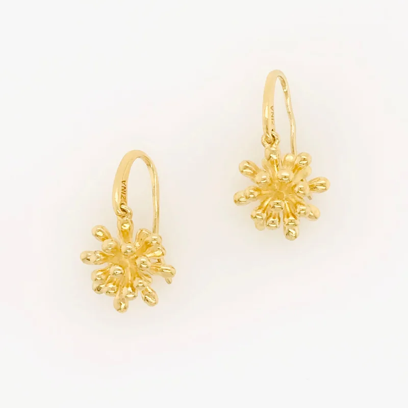 Silver Earrings for Weddings-Satellite Fireworks Earrings in Vermeil