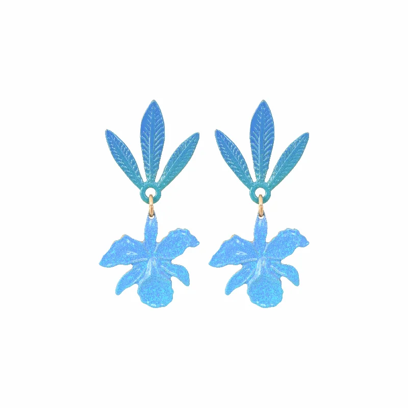 Stylish Dangling Earrings-Ocean Orchid Earrings