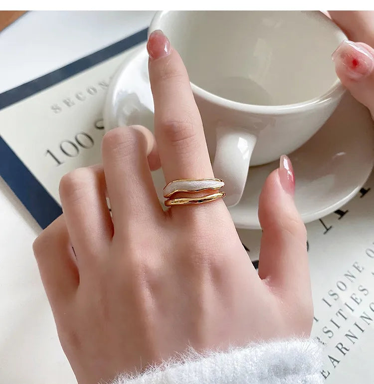 Double-Layer Ring Copper-Plated Gold