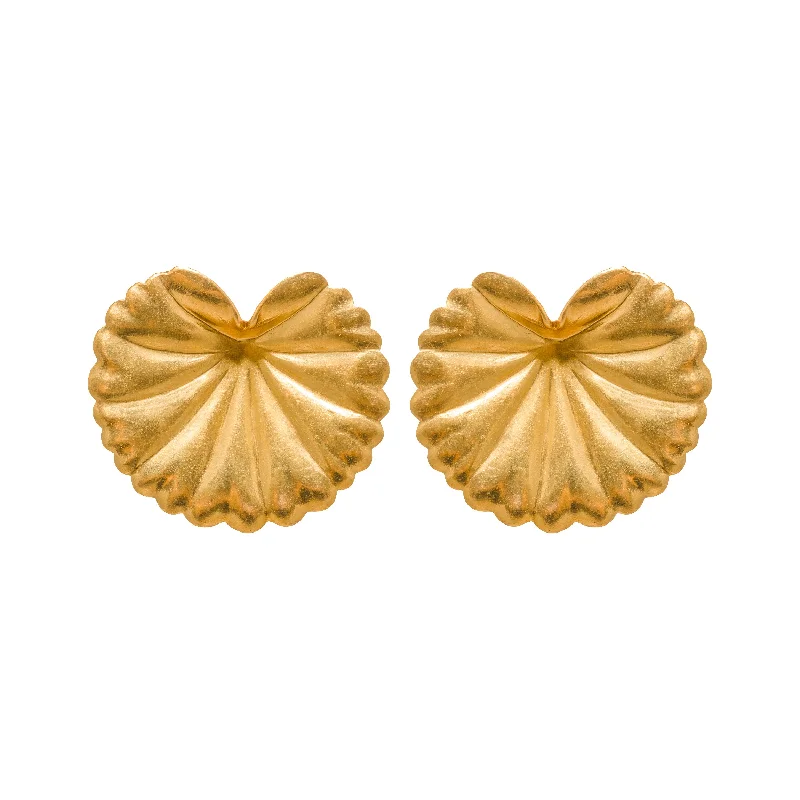 Designer Silver Earrings-Gold Saori Single Earrings