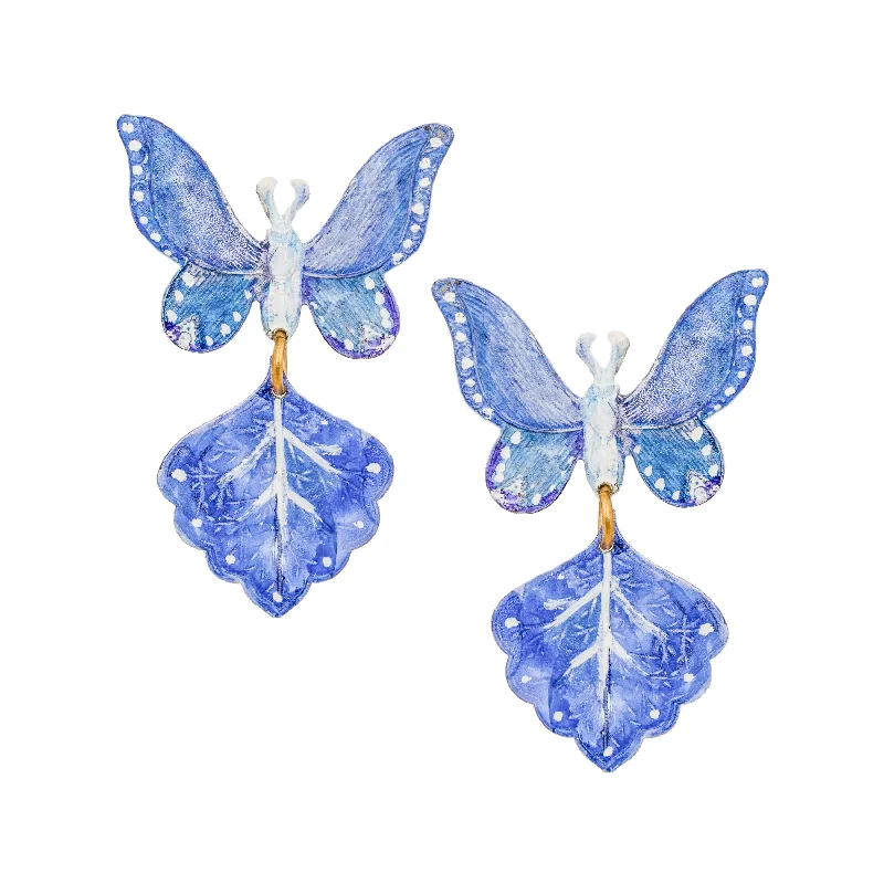 Rose Gold Earrings for Girls-Blue Tasya Earrings