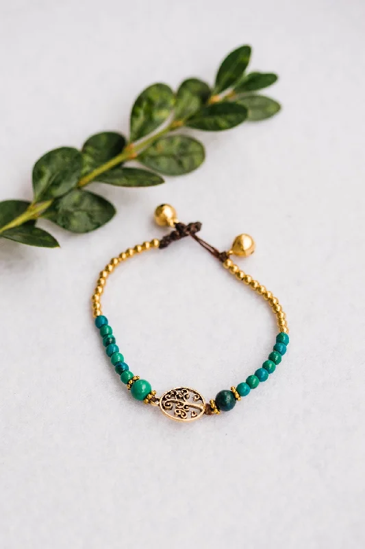 Simple Gold Charm Bracelet-Enchanting Forest Bracelet