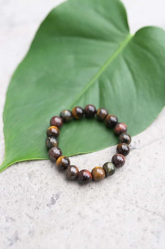 Adjustable Gemstone Bracelet-Glass Tigereye Bracelet