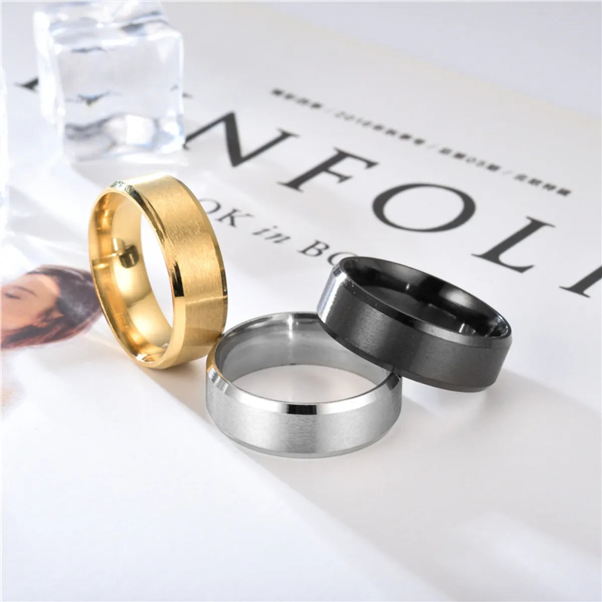 Unique Promise Ring-Fashion Heart Shape Titanium Steel Rings Plating Stainless Steel Rings