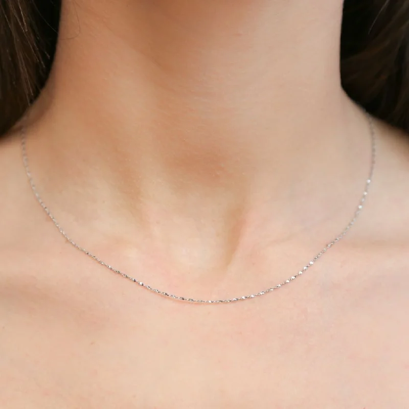 Cute Heart Necklace-IVY - Silver Dainty Chain Necklace