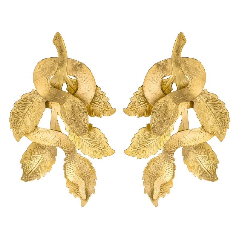 Elegant Dangle Earrings-Knossos Snake Earrings