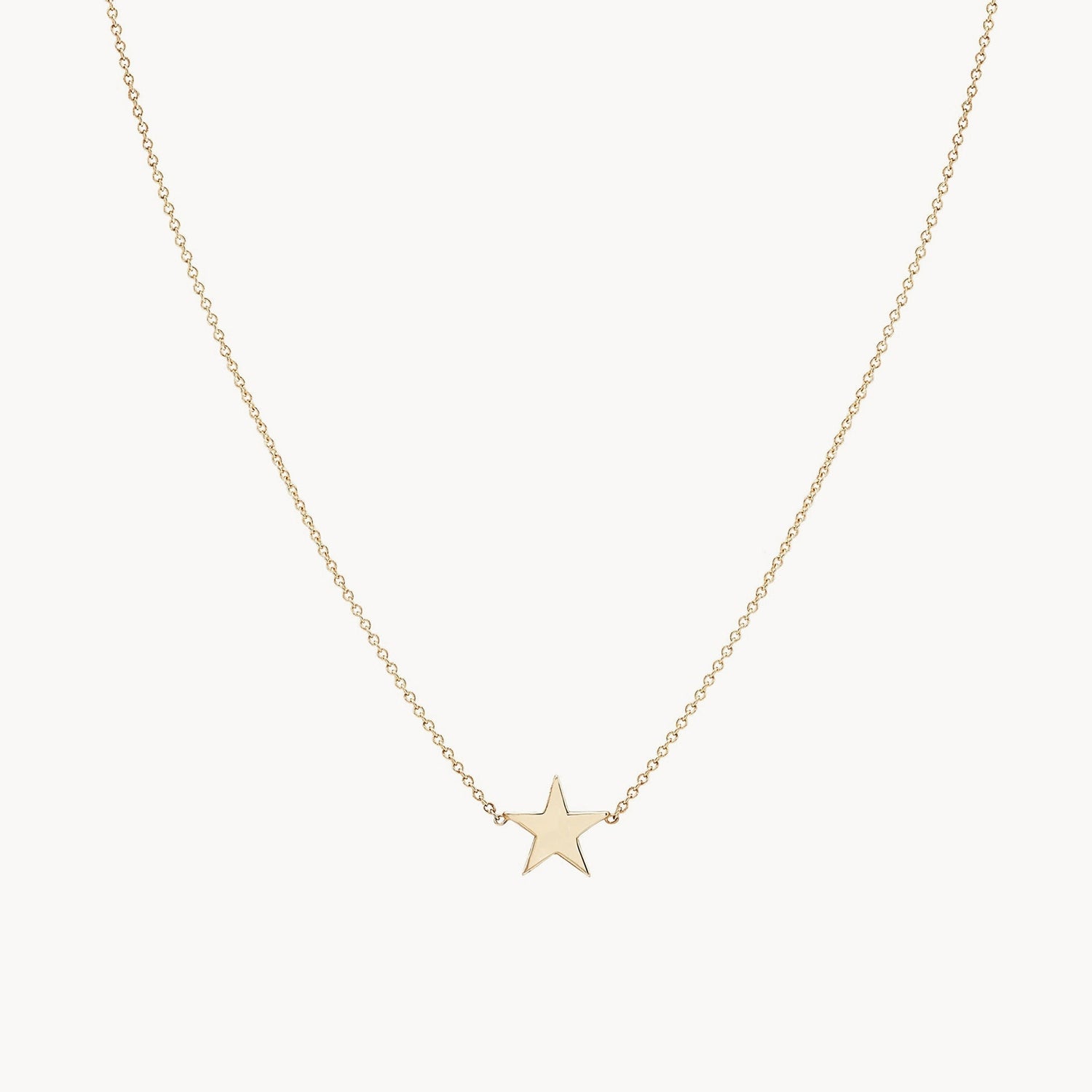 Vintage Silver Necklace-Everyday little stella star necklace - 14k yellow gold