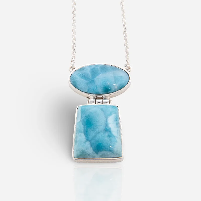 Custom Gemstone Necklace-Larimar Necklace Clara