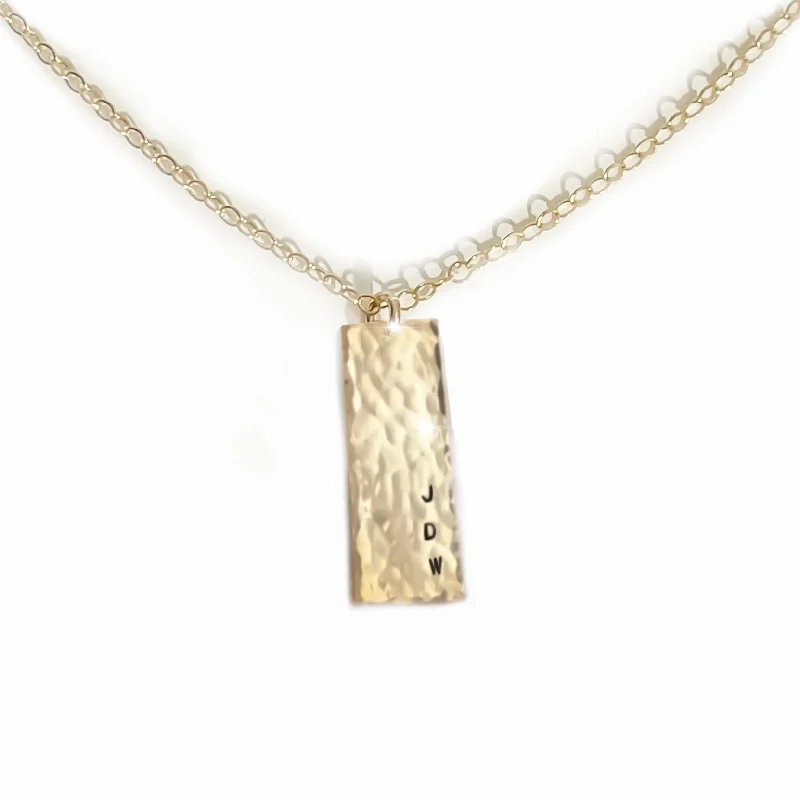 Stylish Diamond Necklace-Tawny Tag Necklace