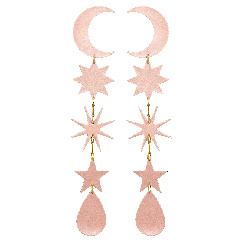 Layered Earrings for Women-Pink Sky Earrings