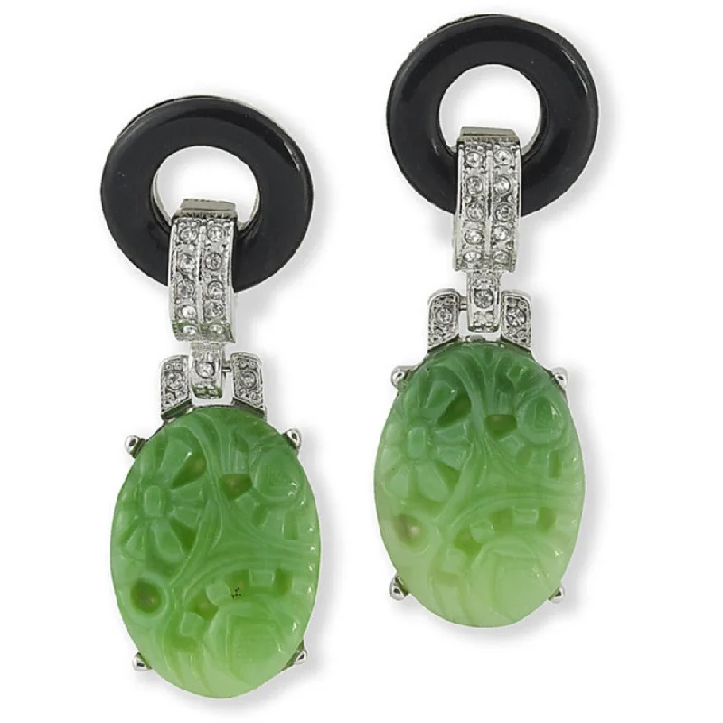 Modern Style Earrings-Jade Art Deco Earring