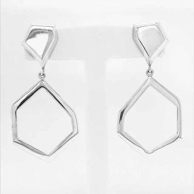 Long Diamond Earrings-Prism Drop Earring