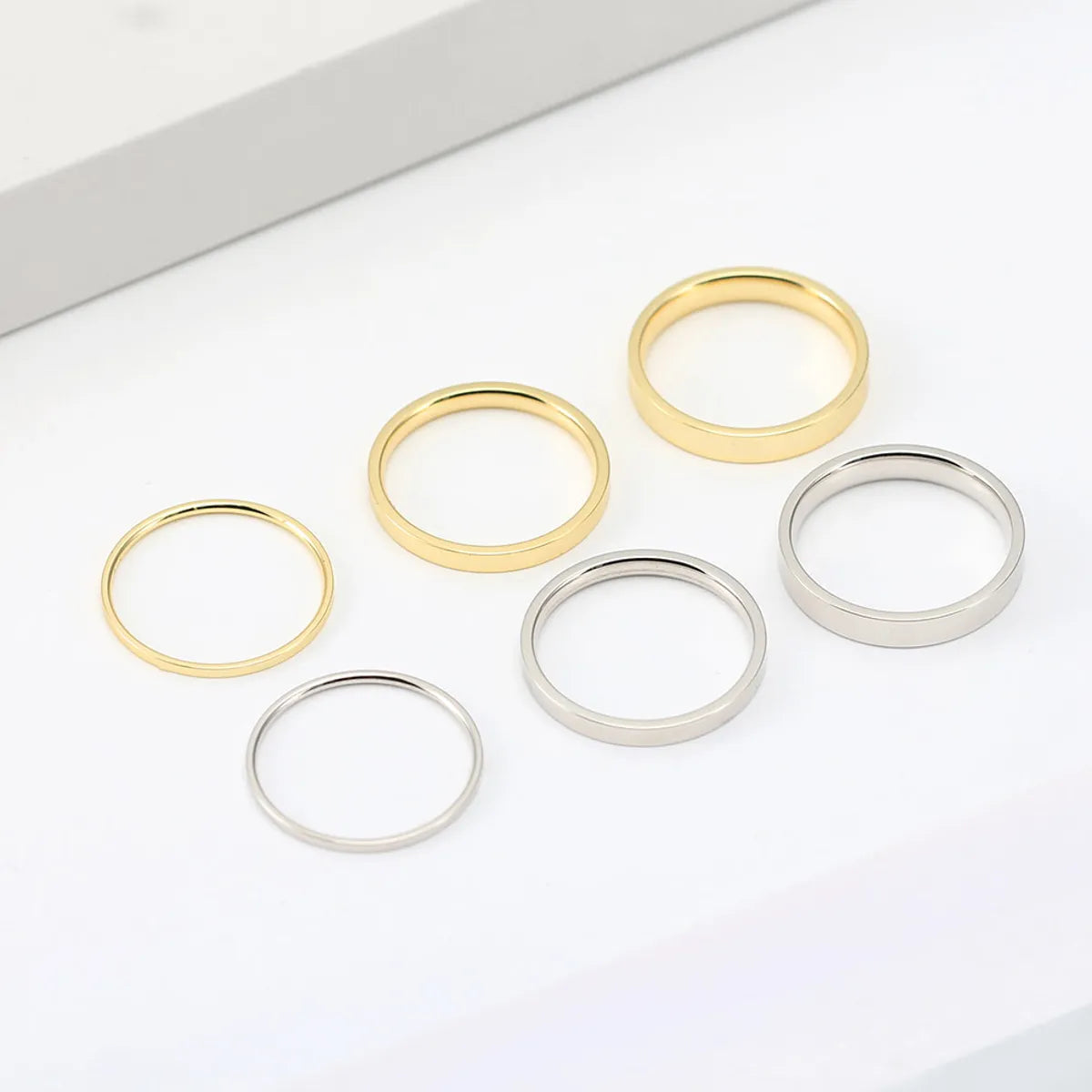 Custom Promise Ring-Sterling Silver 14K Gold Plated White Gold Plated IG Style Japanese Style Simple Style Solid Color Rings