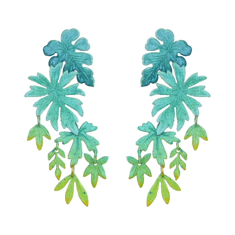 Textured Gold Earrings-Jardin Botanique Earrings