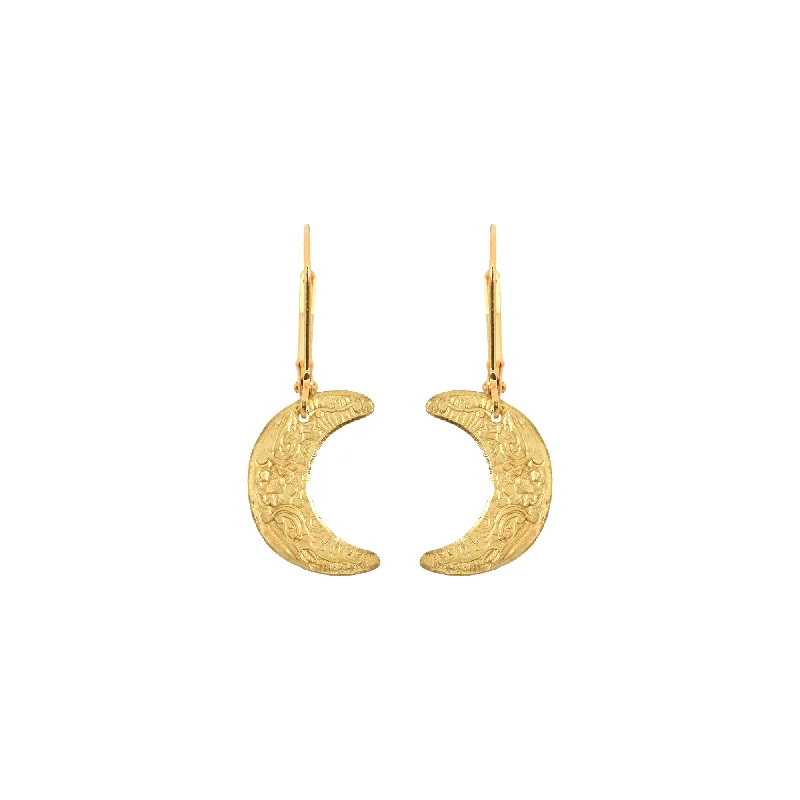 Modern Geometric Earrings-Small Moon Earrings