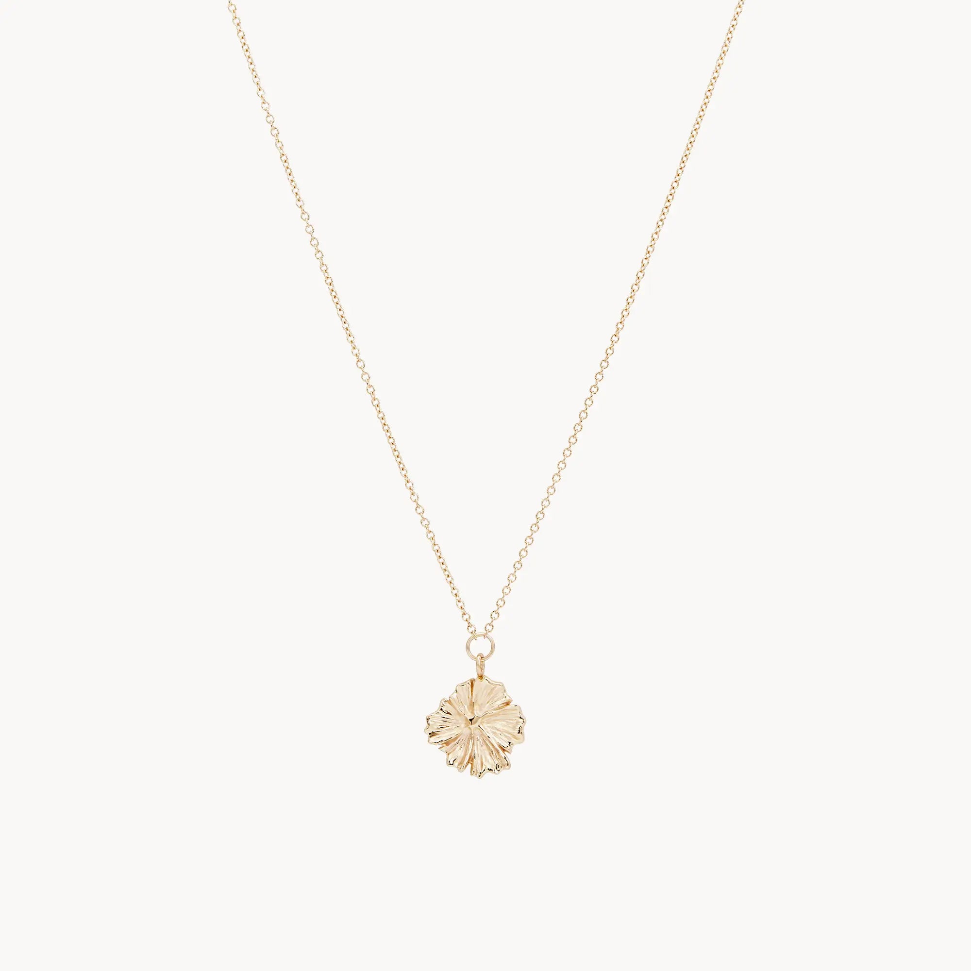 Designer Necklace for Weddings-Larger wildflower necklace - 14k yellow gold