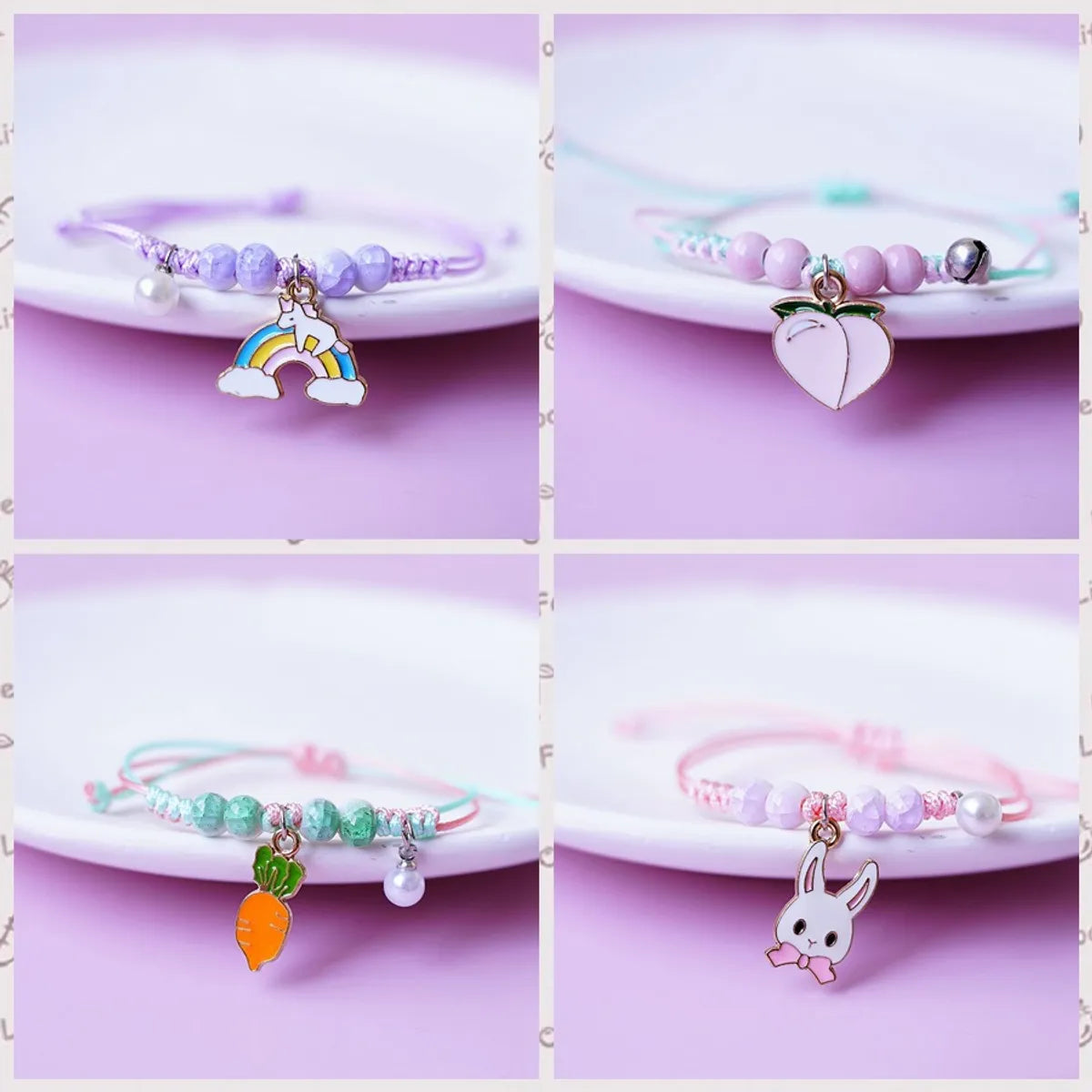 Vintage Engagement Ring-1 Piece Cute Cartoon Alloy Rope Beaded Women's Bracelets