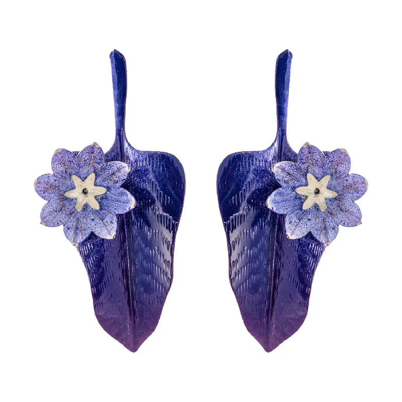 Luxury Drop Earrings-Midnight-Blooming Cereus Earrings