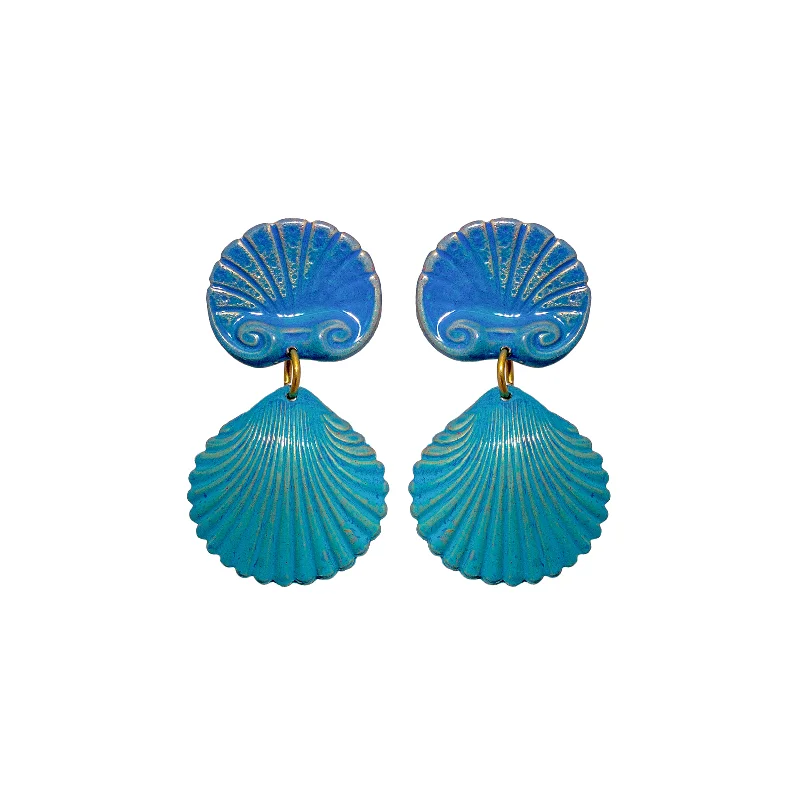 Beautiful Pearl Earrings-Ocean Coquille Earrings