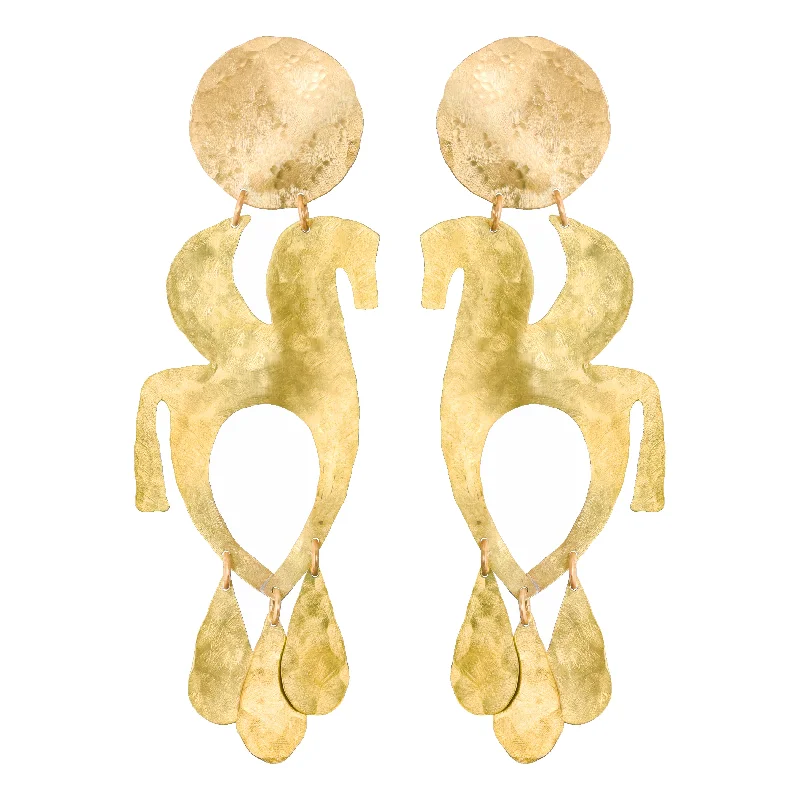 Simple Hoop Earrings-Gold Hellenistic Earrings