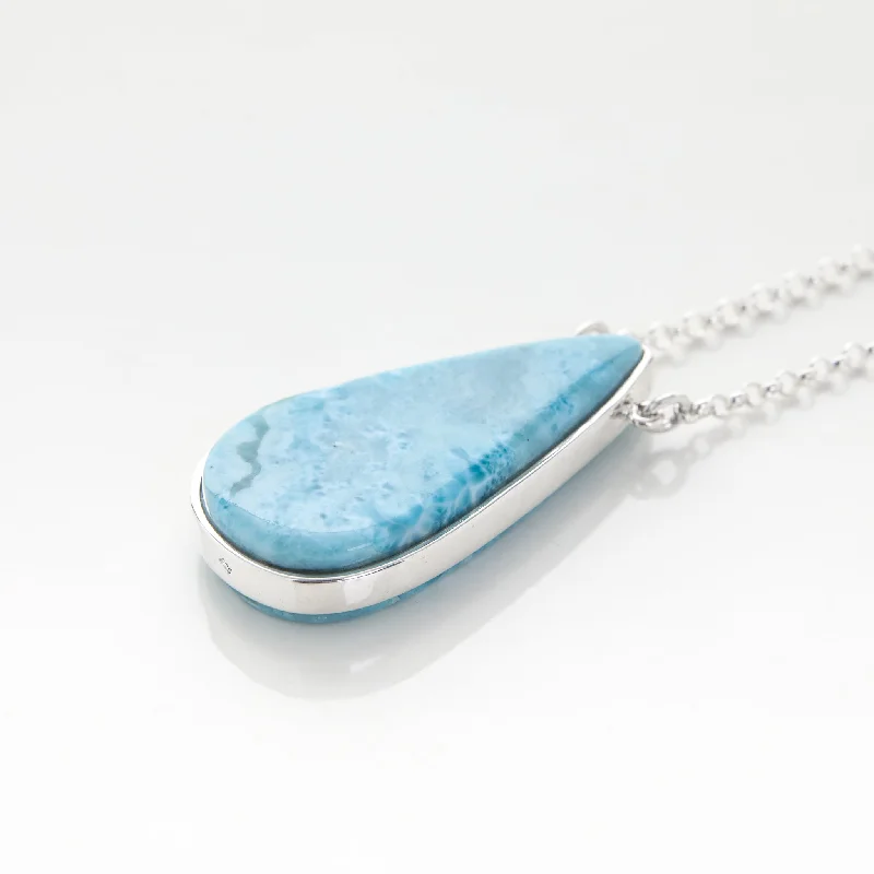 Colorful Pendant Necklace-Larimar Necklace Veta Honda VIX