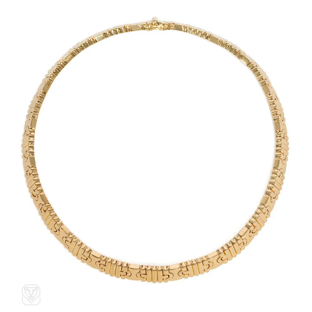 Simple Diamond Necklace-"Parentesi" necklace by Bulgari