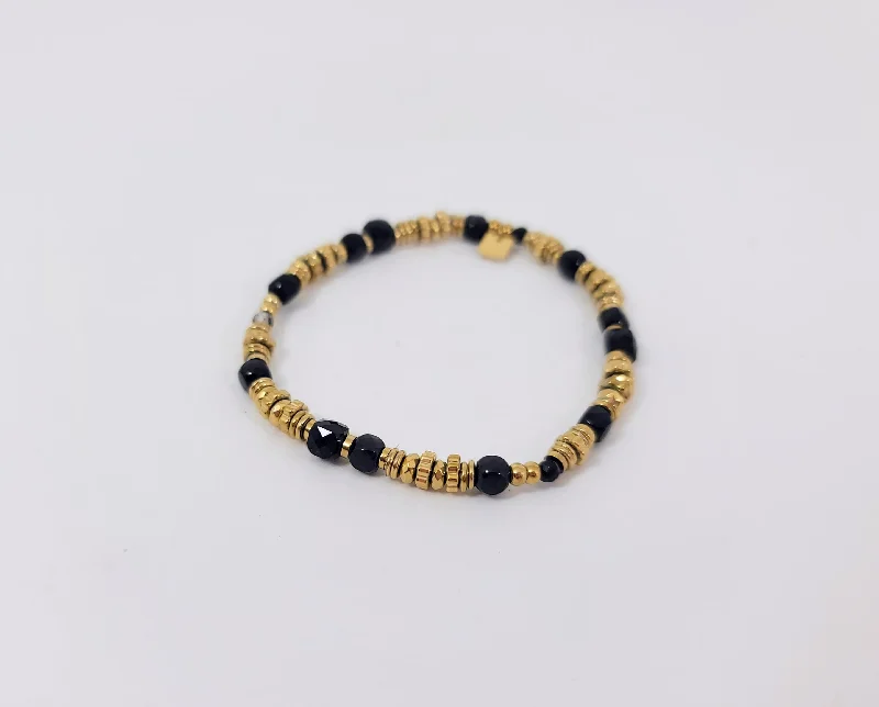 Custom Zodiac Charm Bracelet-Black Abacus Bracelet