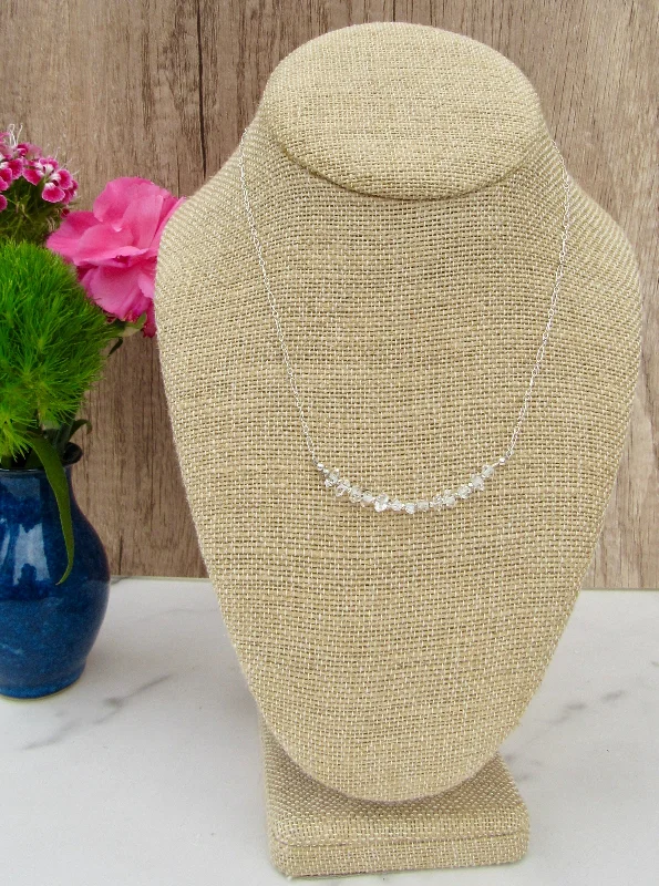 Custom Charm Necklace-Herkimer Diamond Choker Necklace