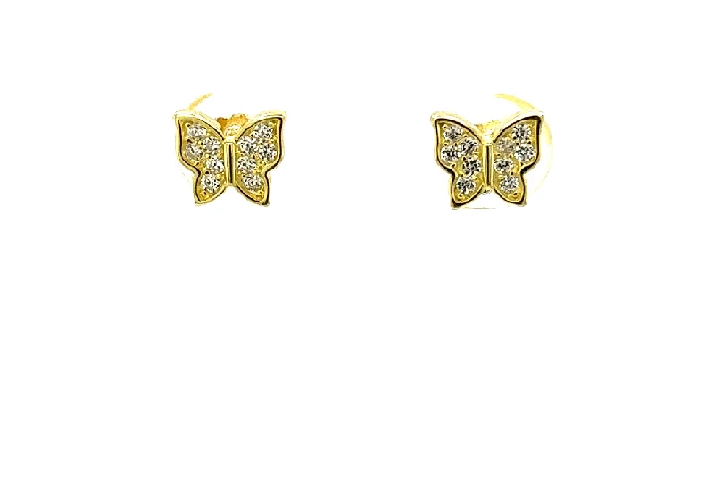 Color Changing Earrings-Butterfly Stud Earrings