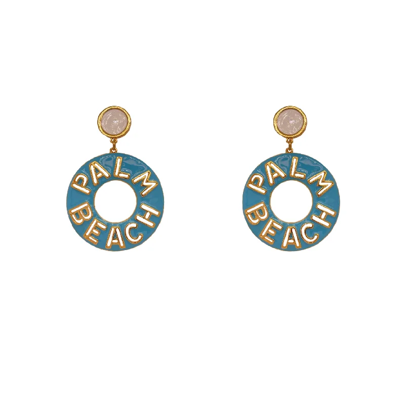 Eco-Friendly Earrings-Palm beach Turquoise