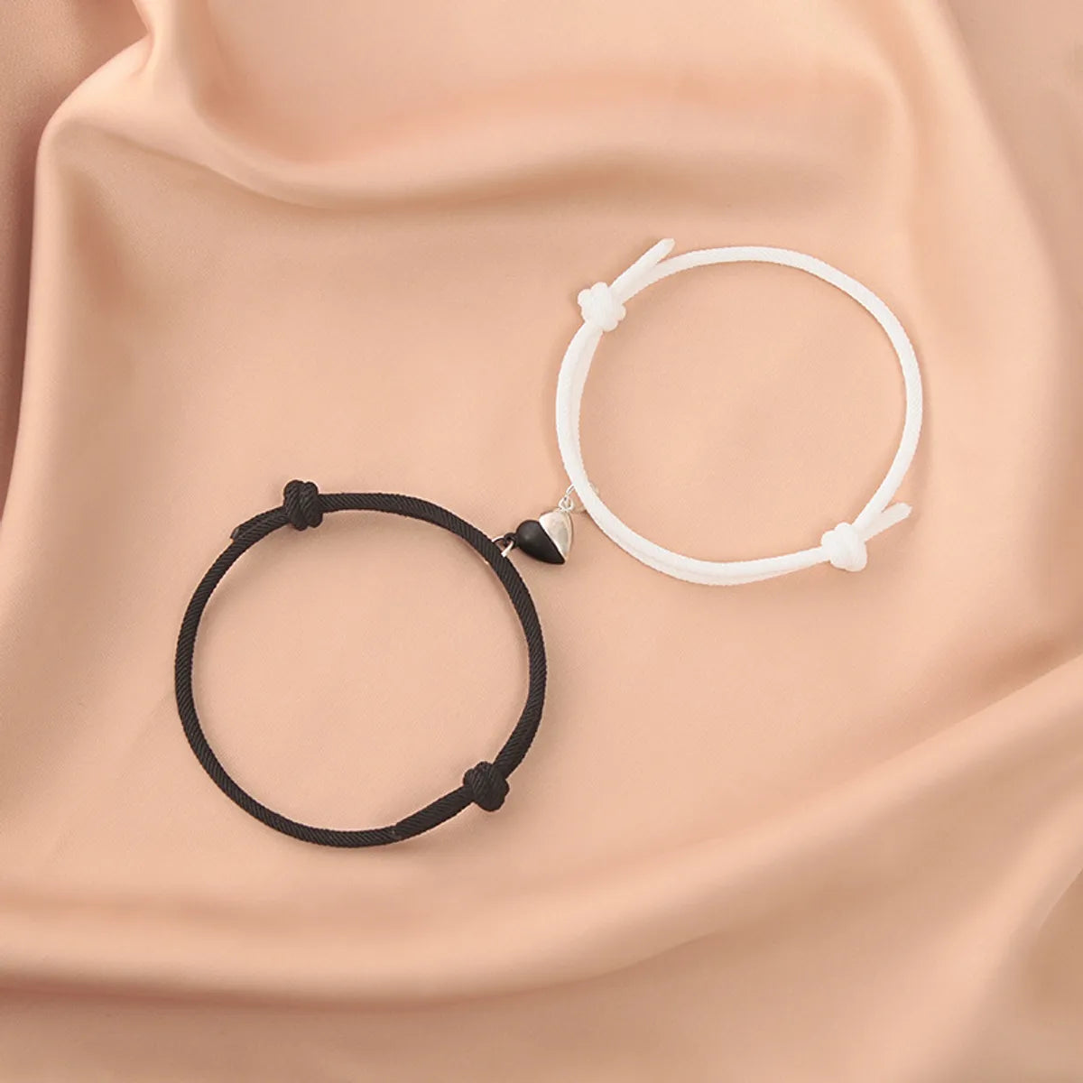 Unique Promise Ring-Simple Style Heart Alloy Plating No Inlaid Couple Bracelets